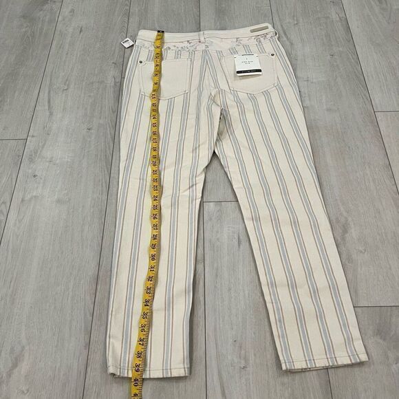 Anthropologie Size 30 Pilcro Letterpress High-Rise Slim Striped Jeans New - Picture 3 of 8